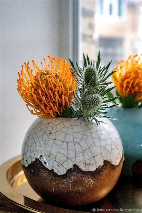 Дизайнерская Ваза шар, круглая интерьерная вазочка для цветов в ...