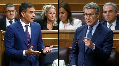 Rifirrafe entre Sánchez y Feijóo en el Congreso tras el resultado de