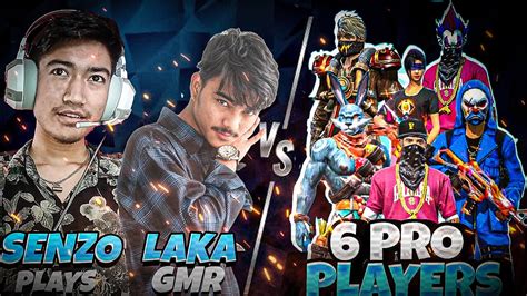 Laka Gamer Senzo Plays 😱 2 Vs 6 Legend Players Intense Battle 🔥