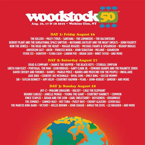 Woodstock 50 Lineup | TalkBass.com