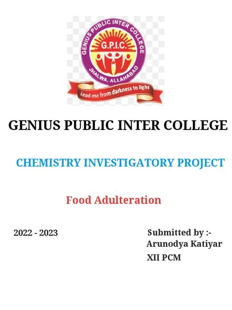 Chemistry Investigatory Project On Food | PDF | Foods | Chili Pepper