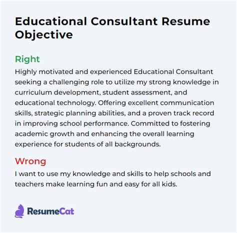 Top 16 Educational Consultant Resume Objective Examples