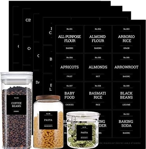 V Croft Kitchen Pantry Labels For Containers Minimalistic