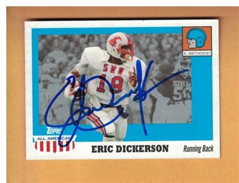 Eric Dickerson Autographed Topps All American Football Card Signed