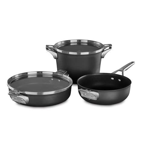 Calphalon Premier Space Saving Hard Anodized Nonstick 5 Piece Cookware