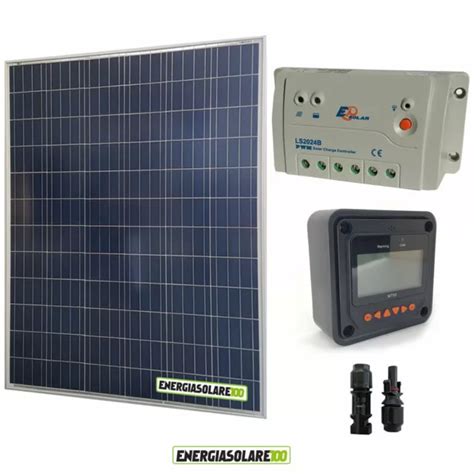 KIT PANNEAU SOLAIRE 200W 12V régulateur de charge 20A PWM LS écran de