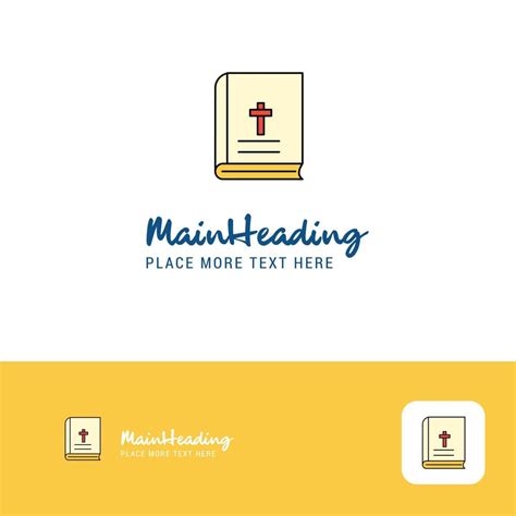 Creative Holy Bible Logo Design Flat Color Logo Place For Tagline