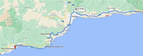 Ruta por la provincia de Málaga en coche en 5 días itinerarios mapa