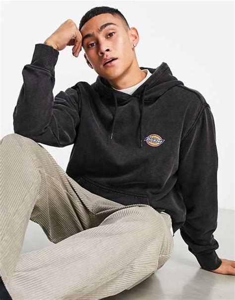 Dickies Icon Washed Logo Hoodie In Black Asos