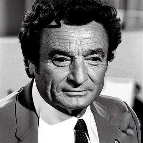 Peter Falk As Columbo Symmetrical Face Round Stable Diffusion