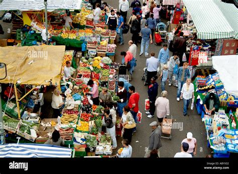 Food On Sale On Market Stall Market Stall Fruit Vegtable Veg Surrey