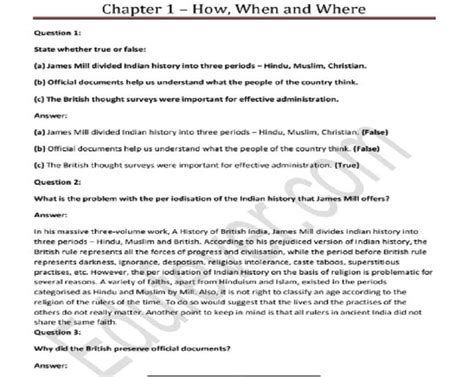 CBSE Class 8th History Our Pasts NCERT Solutions In PDF