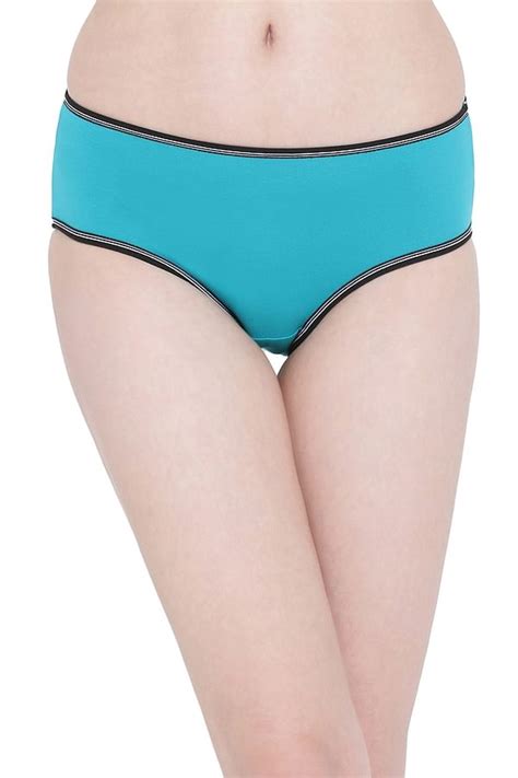 Buy Mid Waist Hipster Panty In Teal Cotton Online India Best Prices Cod Clovia Pn2022p17