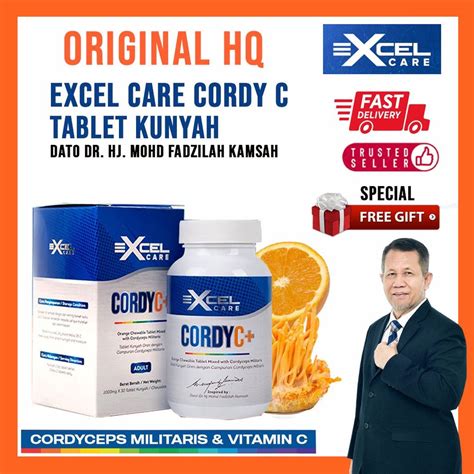 Excel Care Cordy C Cordyceps Militaris Orange Chewable Tablet With