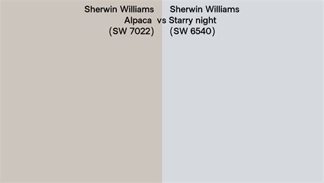 Sherwin Williams Alpaca Vs Starry Night Side By Side Comparison