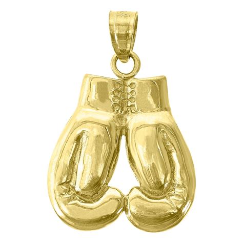 14kt Gold Mens Boxing Gloves Sports Pendant Charm Sports Pendant