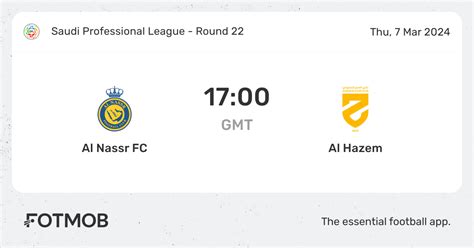 Al Nassr Fc Vs Al Hazem Live Score Predicted Lineups And H2h Stats