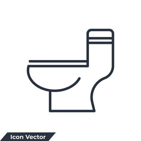 Toilet Icon Logo Vector Illustration Toilet Bowl Symbol Template For