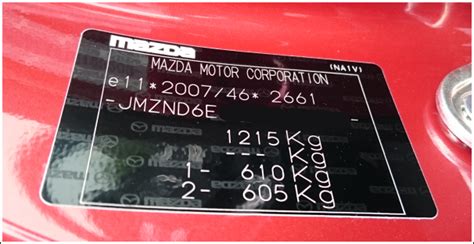 Roadster.Blog: Mazda MX-5 VIN Decoder