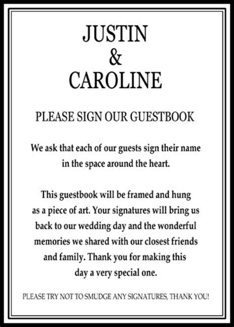 Wedding Guestbook Signature Poster Modern Wedding Etsy