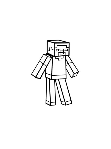 Steve Minecraft coloring pages