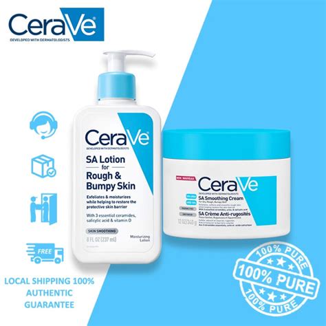 Cerave Smoothing Sa Lotion Salicylic Acid Moisturizer Cream For Rough Andbumpy Moisturizing Skin