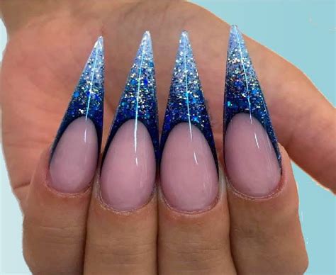 Blue Stiletto Nails Designs Design Talk