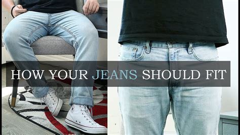 How Jeans Should Fit On A Guy Mens Jeans Fit Guide Youtube