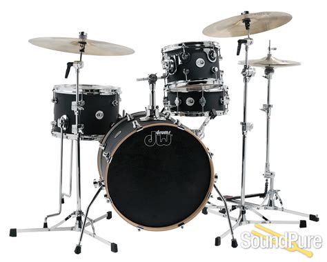 Dw 4pc Design Series Mini Pro Drum Set 1813 Black Satin