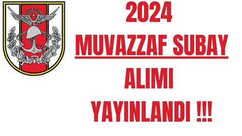 2024 Muvazzaf Subay Alımı Tüm Kuvvetler Tüm Branşlar YouTube