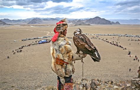 Mongolian Golden Eagle Festival And Eagle Hunters