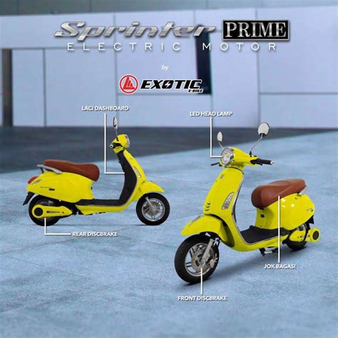 Jual Vespa Motor Listrik Pacific Exotic Sprinter Prime 1500 Watt Di