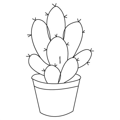 Premium Vector Cactus Doodle Vector Continuous One Line Art Drawing