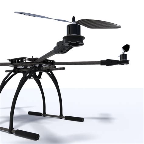 Quadcopter With Four Propellers 3d Model Cgtrader