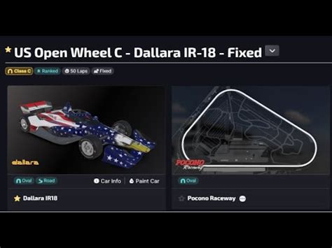 Iracing Indycar Dallara Ir Official Fixed Race Pocono Raceway Youtube