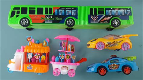 Satisfying Toy Video Big Vehicles Bus Ice Cream Reaching Car