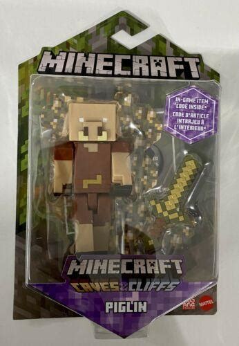 New 2021 Minecraft Caves And Cliffs Piglin Figure With Code Sealed