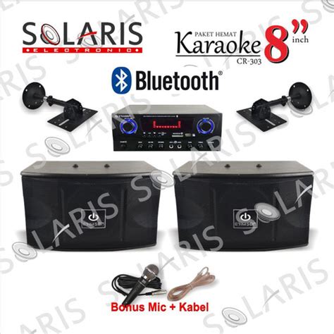 Jual PAKET SPEAKER KARAOKE 8 Inch BLUETOOTH Crimson CR 303 BONUS Mic