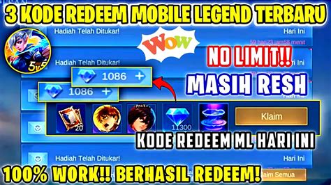 Buruan Kode Redeem Mlbb Terbaru Hari Ini Kode Redeem Ml Terbaru