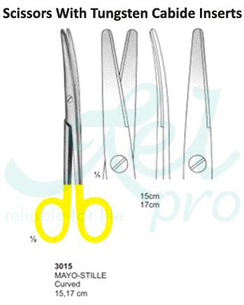 Mayo Stille Scissors Curved Tc Relpro