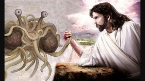 Incredible Jesus And The Flying Spaghetti Monster Are Neck In Neck