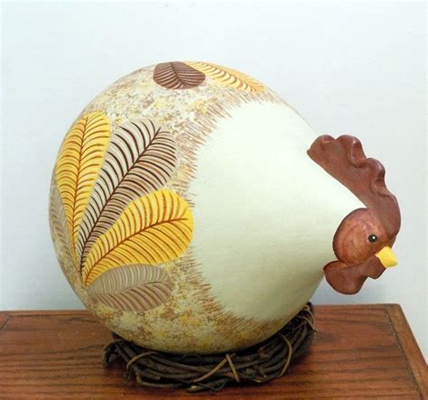 Chicken Gourd Hand Painted Gourds Gourds Crafts Gourd Art