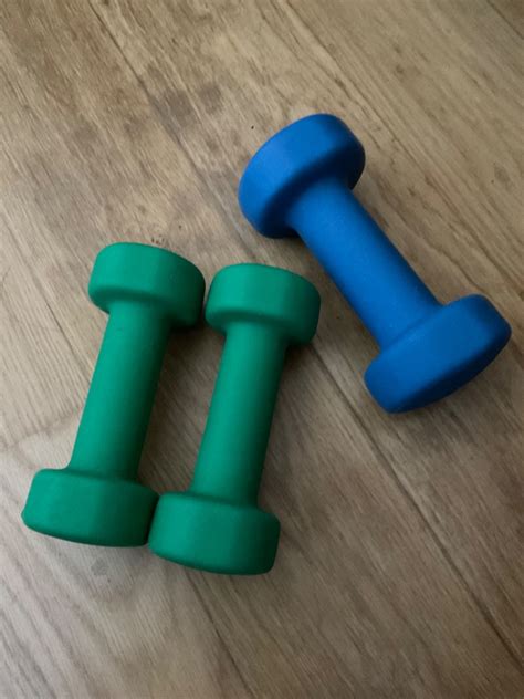 2kg Neoprene Dumbbell Pair With Free 3kg Neoprene Dumbbell Single