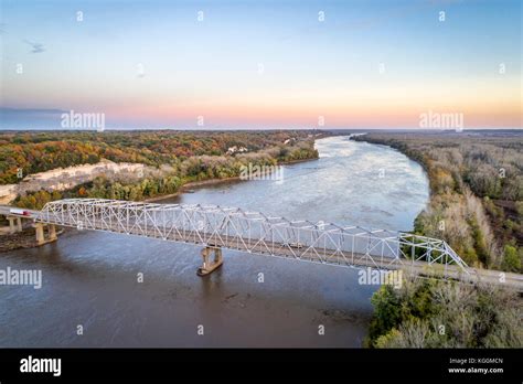 Missouri River bridge and I-70 highway near Rocheport, MO (Taylor's ...