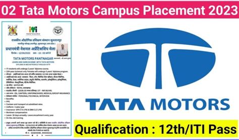 02 Tata Motors Limited Campus Placement 2023 ITI Jobs