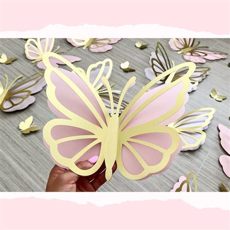 6pcs Paper Butterflies Wall Art, Butterfly Room Decor, Party Decor ...