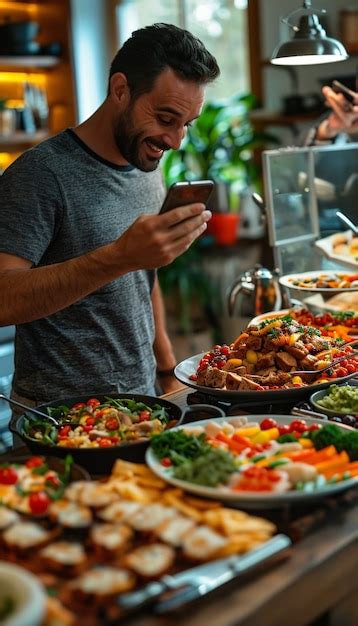 Les gens créent des contenus alimentaires à télécharger sur Internet