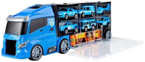 Set Camion Cu Masini De Politie Kindervibe Police Truck Include