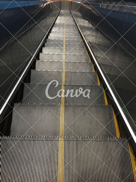 Escalator In Perspective Photos By Canva