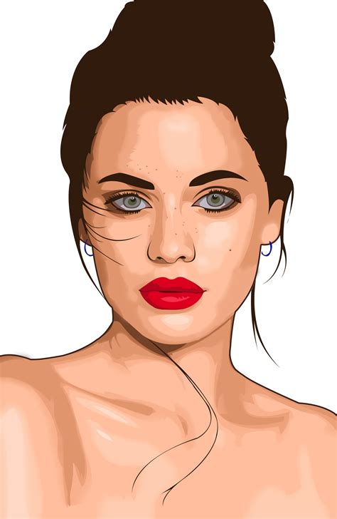 Model Face Portrait Vector Art Vector Art Model Face Portrait